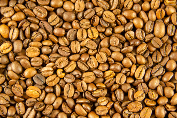 istock Coffee beans texture, grain close-up, brown background. aroma of coffee 1332133683