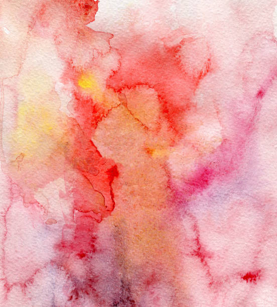istock watercolor blurred pink and red spots abstract background, hand painted 1332134954