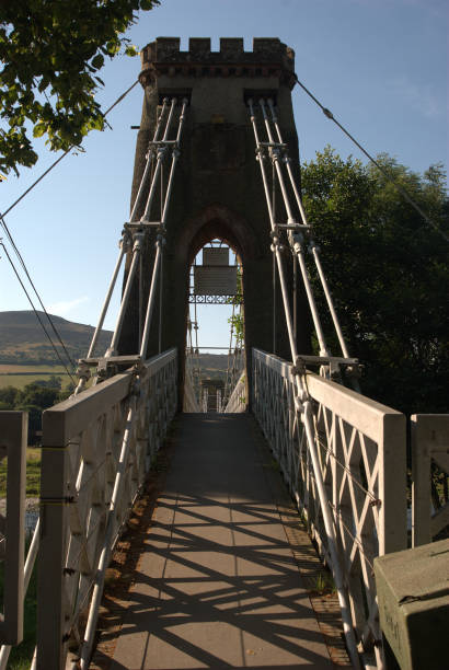 istock looking over chainbridge on river Tweed at Gattonside 1332137113