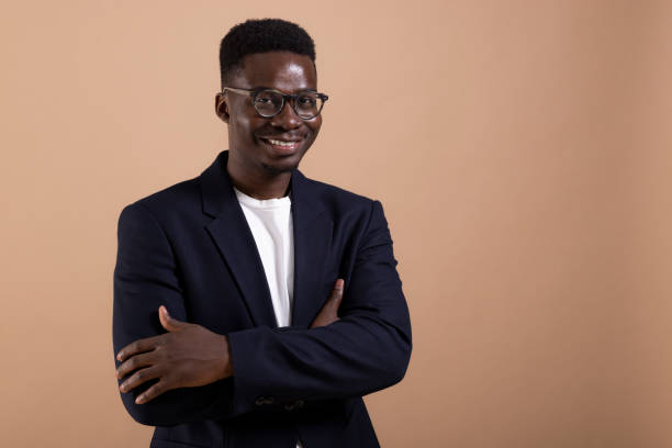 istock Young African American man posing in a photo studio 1332139085