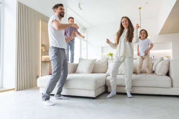 istock Family having fun at home 1332145223
