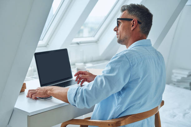 istock Confident mature man working on laptop 1332146378