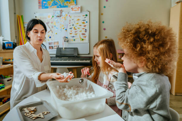 Learning play activities in kindergarten or daycare centre