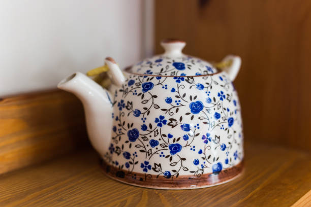 istock blue and white tea pot kettle japanese style 1332150888