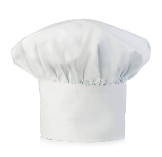 sombrero de chef cerca aislado sobre fondo blanco. - chef italian culture isolated french culture fotografías e imágenes de stock