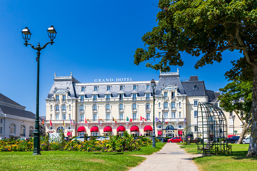 Copenhagen, Denmark - Jun 24, 2019: Hotel d'Angleterre at Kongens Nytorv Square - Copenhagen, Denmark