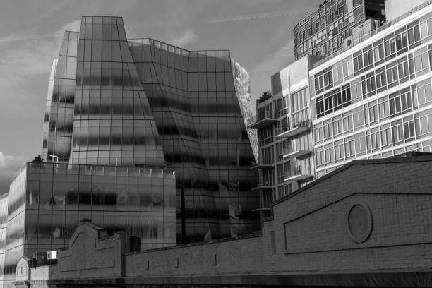 istock Two modern apartment buildings at sunset 1332160054