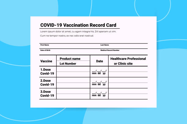 covid-19 vaccination record card global immunity passport risk free re-infection pcr certificate coronavirus immunity covid-19 vaccination record card global immunity passport risk free re-infection pcr certificate coronavirus immunity concept horizontal vector illustration covid 19 vaccine stock illustrations