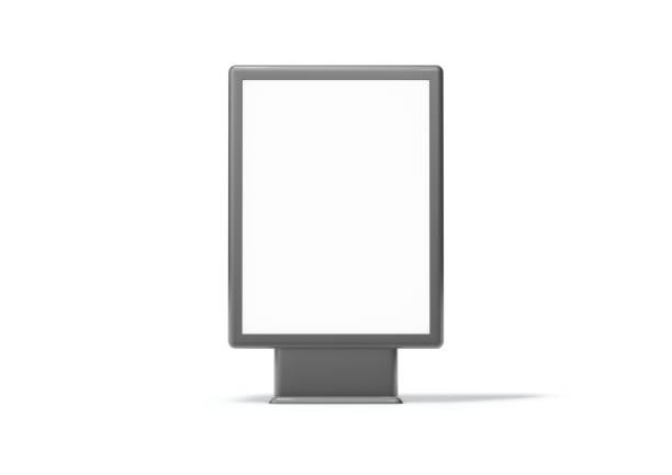 istock Advertising poster isolated from white background, 3d rendering 1332170762