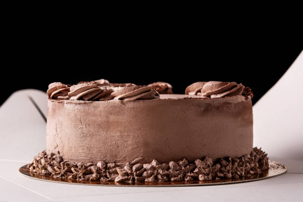 istock Piece of chocolate truffle cake 1332171786