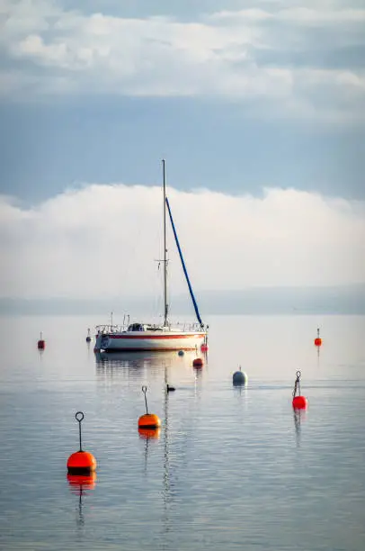 boat at a lake - photo