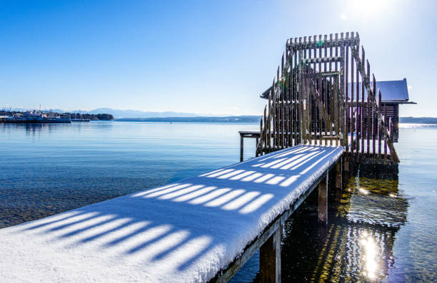 small hut at the starnberg lake - bavaria