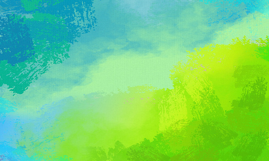 Abstract Watercolor Painting Background in Green Blue Aqua - Copy Space