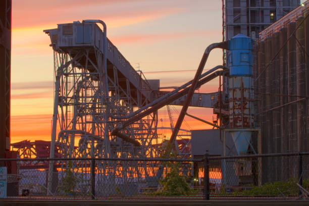 Industrial Mill at Sunset HDR