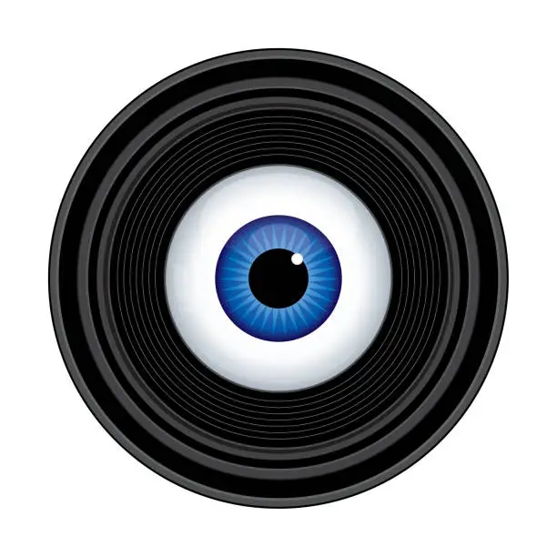 Vector illustration of Camera Lens Eyeball