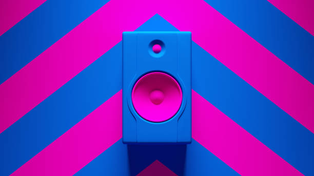 istock Blue Pink Traditional Classic Home Music Speaker with Blue an Pink Chevron Pattern Background 1332196582