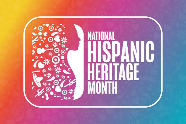 National Hispanic Heritage Month. Holiday concept. Template for background, banner, card, poster with text inscription. Vector EPS10 illustration. National Hispanic Heritage Month. Holiday concept. Template for background, banner, card, poster with text inscription. Vector EPS10 illustration national hispanic heritage month illustrations stock illustrations