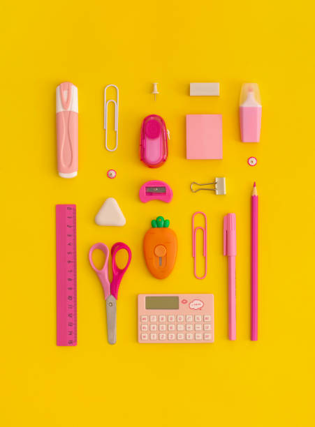 istock School stationery on a yellow background. Top view with copy space. Flat lay. Back to school concept. 1332202933