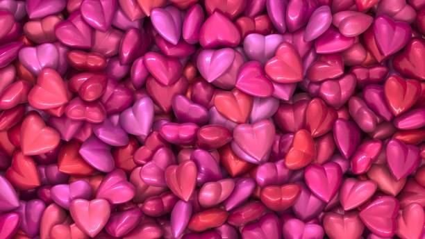 istock Plentiful Hearts in Differing Shades of Magenta 1332203025