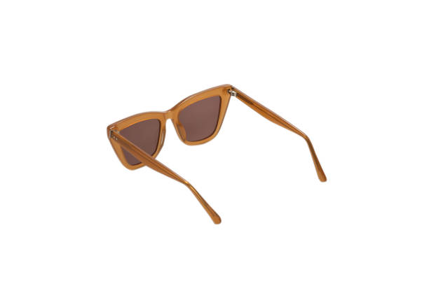 istock Woman brown trendy sunglasses isolated. 1332205663