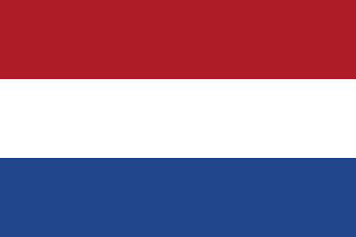 National Flag of the Netherlands original size and colors vector illustration, Holland tricolour flag, de Nederlandse vlag, Kingdom of the Netherlands flag Dutch. Vector illustration