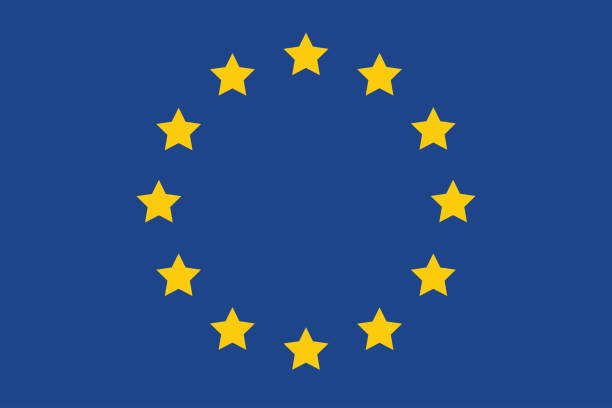 유럽 국기 벡터, 유럽 연합 국기 자연 색상, 유럽 연합 국기 원래 크기와 색상 일러스트, 유럽 위원회의 2013 로고 - europe european community star shape backgrounds stock illustrations