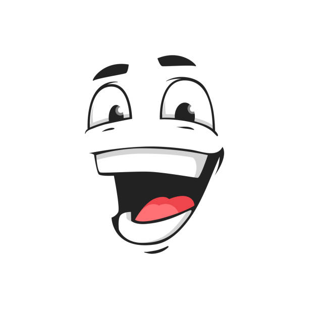 Cartoon Face Vector Icon Happy Emoji Laughing Stock Illustration - Download  Image Now - Cartoon, Eye, Toothy Smile - iStock