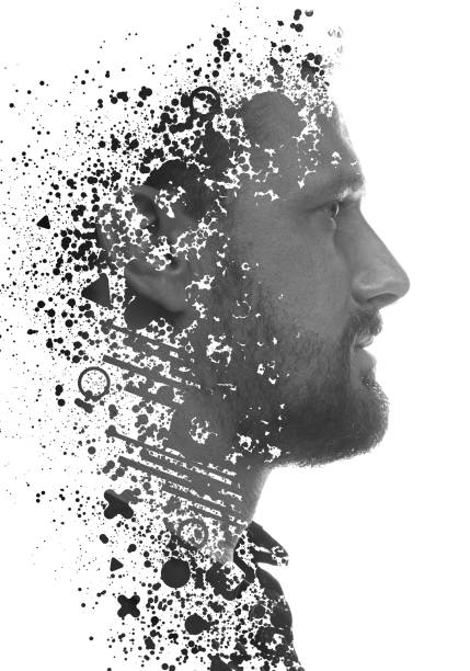 istock A crumbling portrait of a man's profile 1332217716