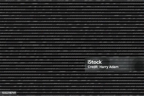 Displaying Binary Code Against A Colored Background Stock Photo - Download Image Now