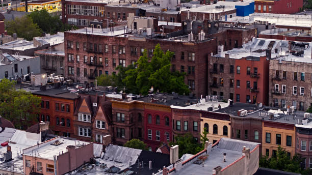 istock New York Brownstones at Sunset - Aerial 1332220664