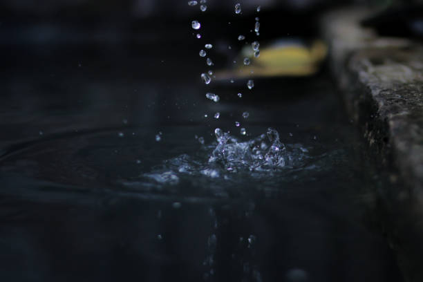 istock Water splash in the fish pond 1332220797