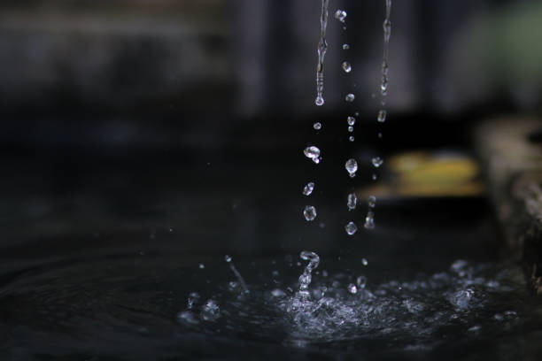 istock Water splash in the fish pond 1332221642