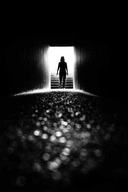 istock Silhouette of a woman heading to the exit 1332222483