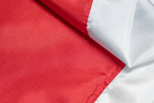 istock Indonesia's national flag, red and white flag. 1332222904