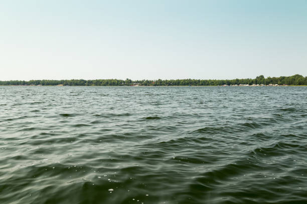 Waves on Lake Sarah, a 352 acre lake located in Northwest Minnesota.  Lake Sarah is a popular summer recreational destination for fishing, boating, tubing, jet-skiing, camping, swimming, and more.