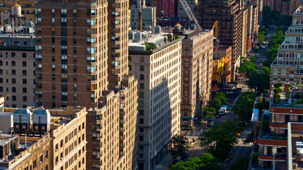 istock Afternoon Sunlight on Buildings in Upper West Side - Aerial 1332225293