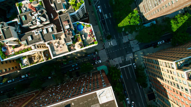 istock Drone Shot Looking Straight Down on Manhattan Rooftops on Upper West Side 1332225400