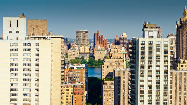 istock Central Park Amid Manhattan Buildings - Drone Shot 1332225403