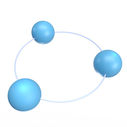 Illustration of a 3-point network created with 3DCG