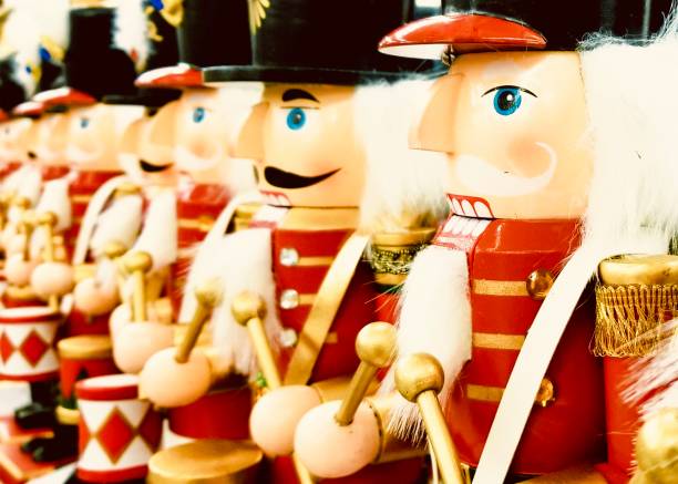 istock Holiday nutcrackers background - stock photo 1332234266