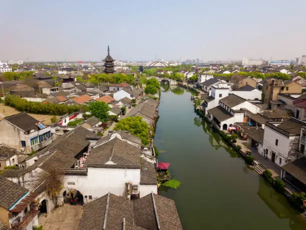 The canal is in Zhejiang Province. Wuzhen is a famous town in Zhejiang Province, China.