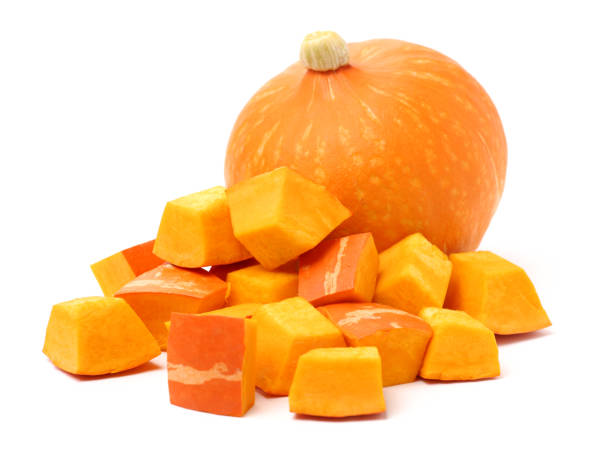 orange pumpkin - cushaw imagens e fotografias de stock