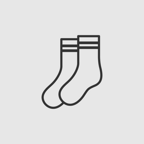Vector Simple Isolated Socks Icon Vector Simple Isolated Socks Icon sock stock illustrations