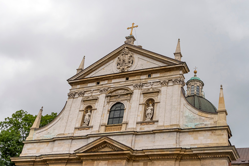 Exterior view the Church of St. Bernardino of Siena in Krakow, Poland