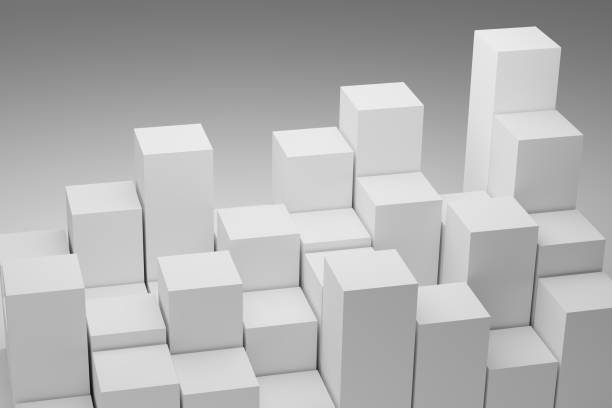 istock Many cubes on white background. 3d illustration 1332275153