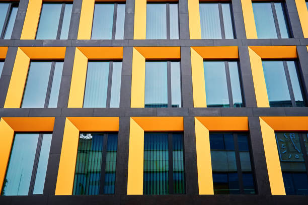 istock Facade of office building with windows 1332275160