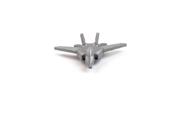 istock Model plane, airliner, airplane created on a 3d printer, on white background. transportation concept 1332276965