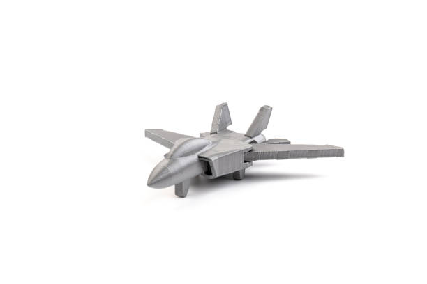 istock Model plane, airliner, airplane created on a 3d printer, on white background. transportation concept 1332276988