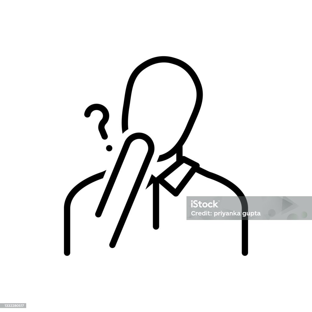 Hesitant Symbol Doubt Hesitancy Stock Illustration - Download Image Now - Icon Symbol ...