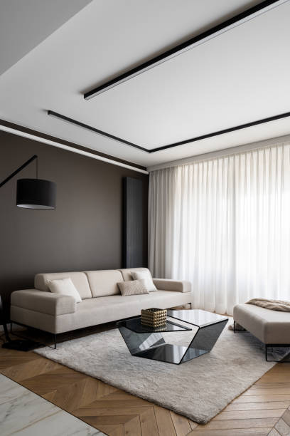 istock Spacious and elegant living room 1332286791